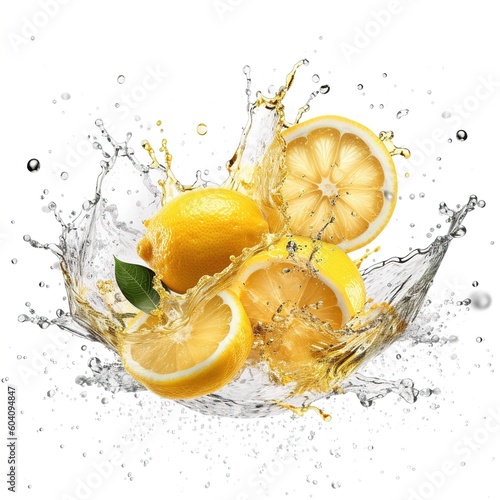 fresh lemon and splash. Generative AI