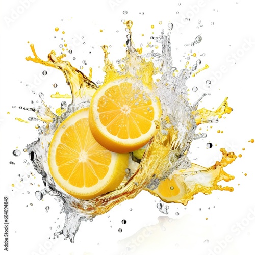 fresh lemon and splash. Generative AI