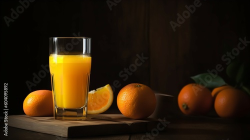 Freshly Squeezed Orange Juice in a Glass