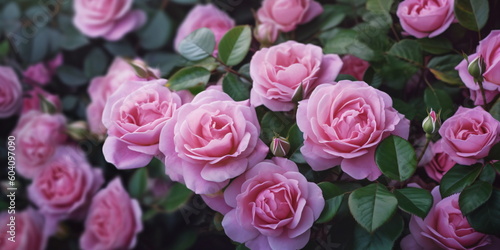 Rosa Rosen Blüten - mit KI erstellt 