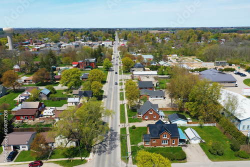 Aerial scene of Norwich, Ontario, Canada in spring © Harold Stiver