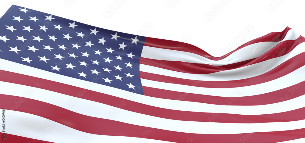 Obraz premium Digital Glory: Mesmerizing 3D USA Flag Embodies American Heritage