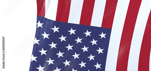 Fototapeta Naklejka Na Ścianę i Meble -  Dynamic Icon: Mesmerizing 3D USA Flag Stands Tall with National Pride