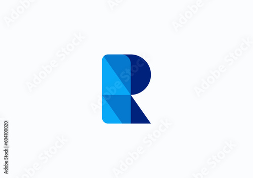 Experience the power of transparency and financial growth with our captivating letter R logo. Its blue transparency symbolizes data traffic while the upward arrow represents prosperity. Embrace succes