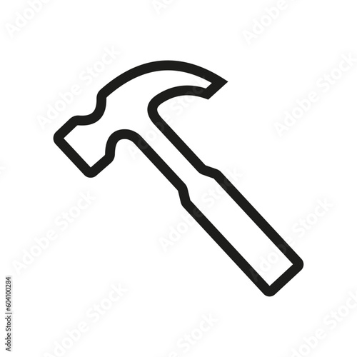 Line hammer icon vector design
