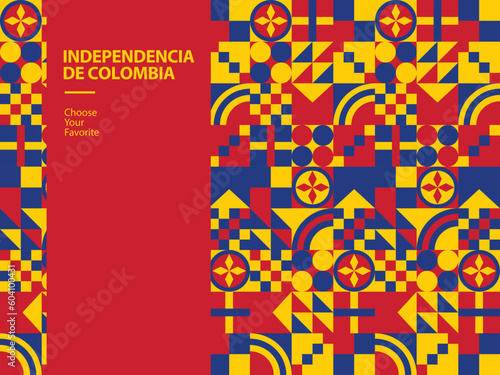 Independencia de Colombia flag event pride vector travel yellow holiday element freedom national art