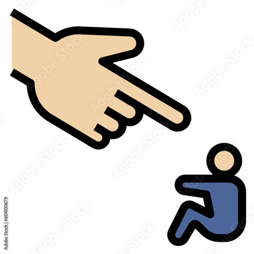 blame filled outline style icon