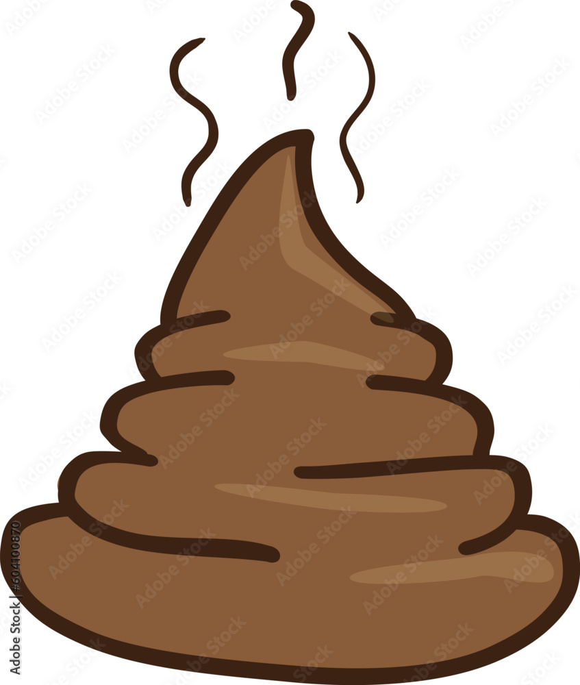 Brown poop with smell for design decoration. Brown poop with smell for design decoration.