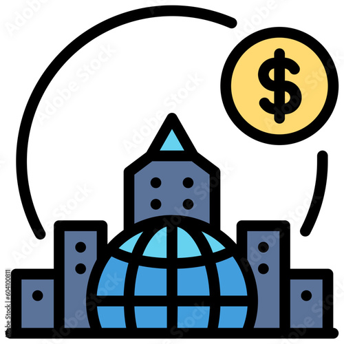 capitalism filled outline style icon