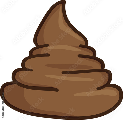Brown turd for design decoration