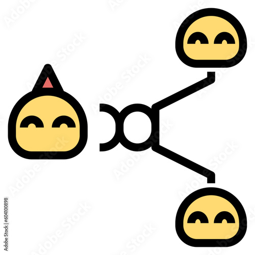 cloning filled outline style icon