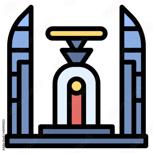 council filled outline style icon