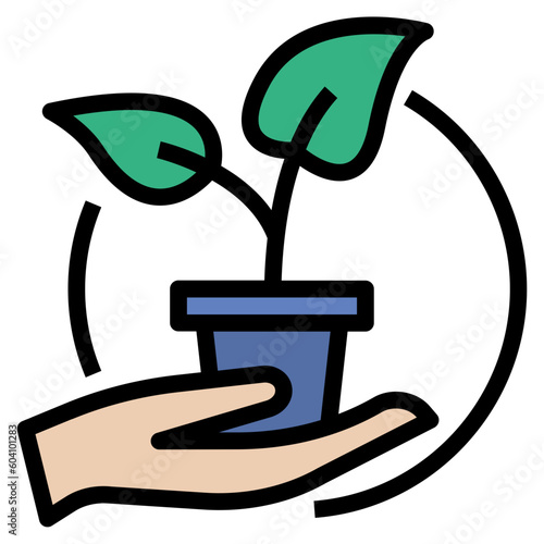 ecologist filled outline style icon