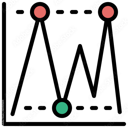 fluctuate filled outline style icon