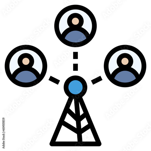 hotspot filled outline style icon