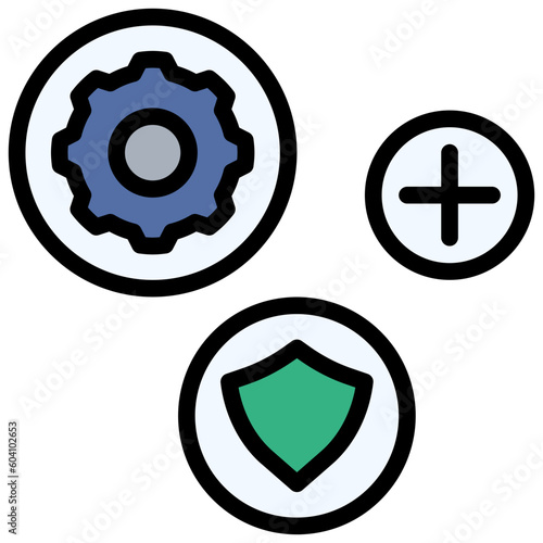 protect filled outline style icon