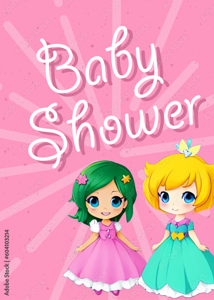 baby girl baby shower - girl with princess, fairy, elf - pink color - ideal for websites, emails, presentations, greetings, banners, postcards, books, t-shirt, sweatshirt, labels, stickers, books, baby girl baby shower - girl with princess, fairy, elf - pink color - ideal for websites, emails, presentations, greetings, banners, postcards, books, t-shirt, sweatshirt, labels, stickers, books,