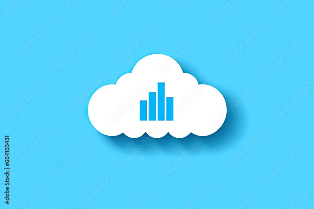 An icon showing a cloud image. Generative AI An icon showing a cloud image. Generative AI