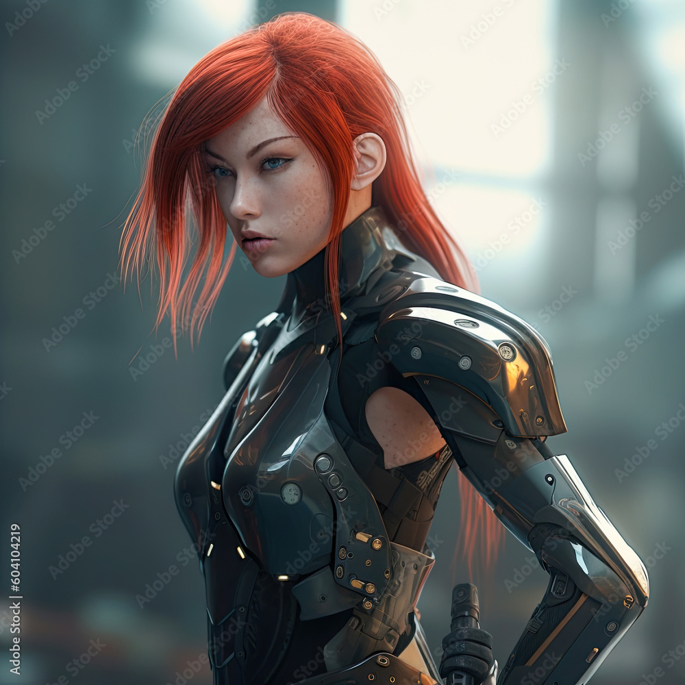 a Female Fantasy warrior assassin created with generative AI, fictional person a Female Fantasy warrior assassin created with generative AI, fictional person