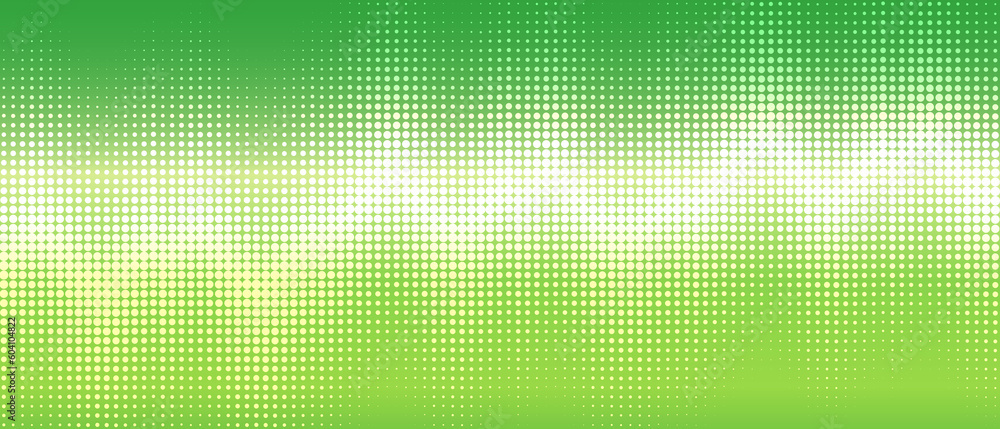 The abstract halftone background consists of different dots