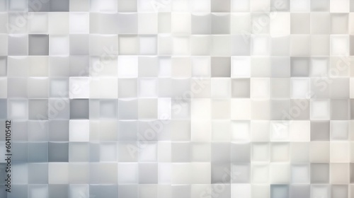 Geometric mosaic squares background. Subtle light grey gradient tint, shade and tone palette guide swatch chart transparent overlay. Abstract monochrome clean professional banner, generative AI