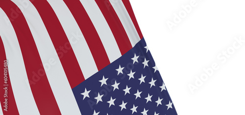 Fototapeta Naklejka Na Ścianę i Meble -  Digital Artistry: Mesmerizing 3D USA Flag Reflects Creativity and Freedom