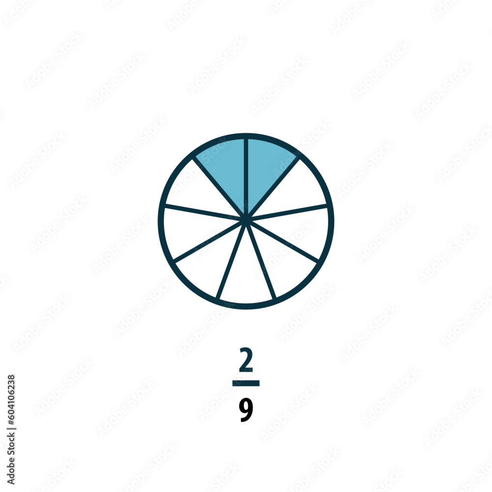 Fraction icon vector logo design template Fraction icon vector logo design template