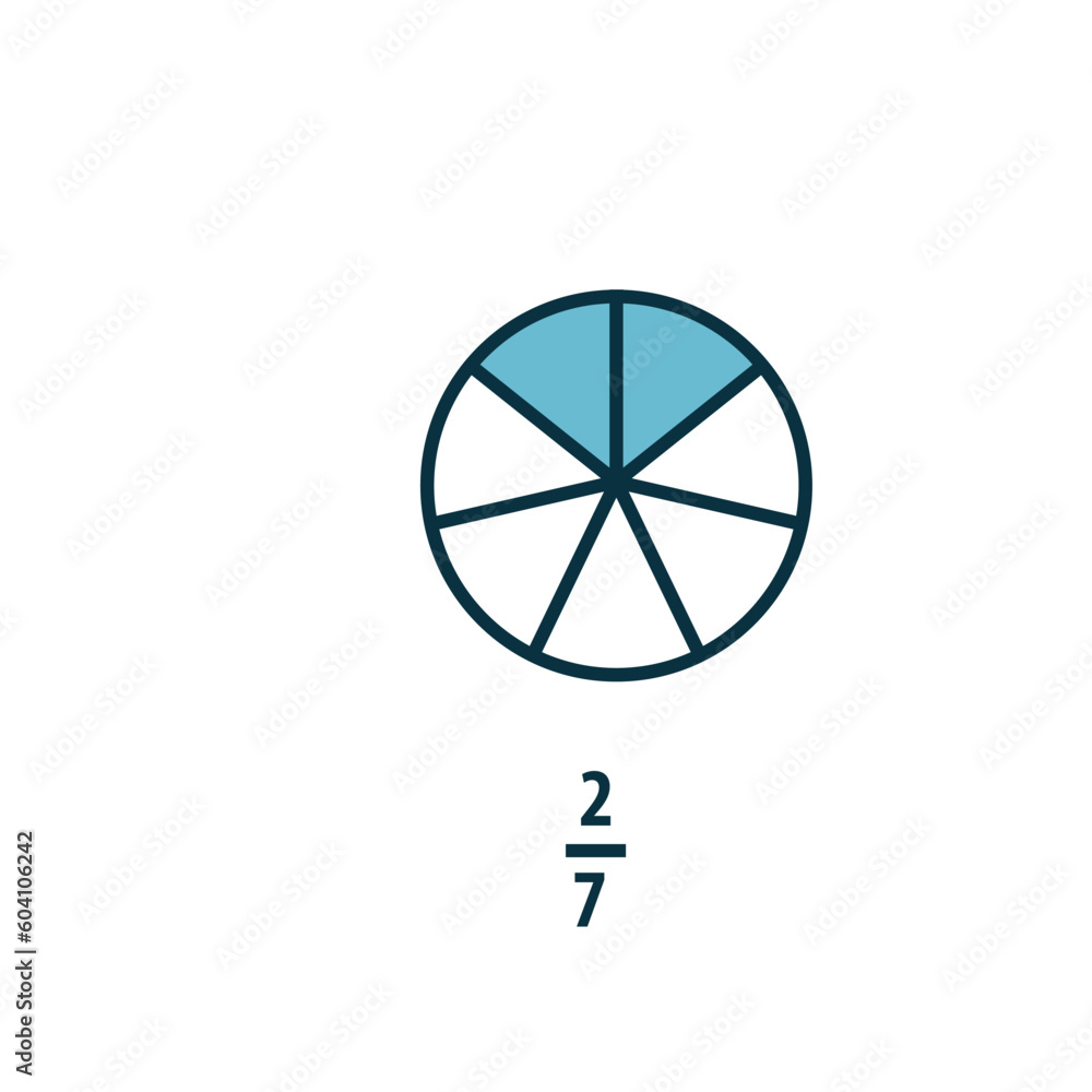 Fraction icon vector logo design template Fraction icon vector logo design template