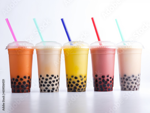 Assortment of boba created with Generative AI