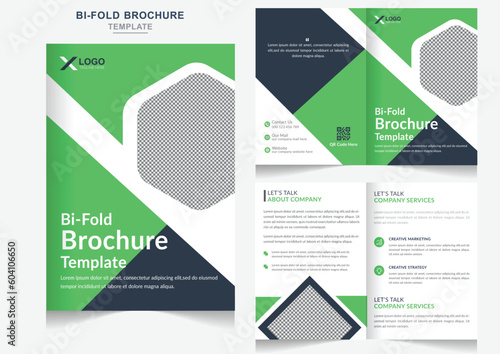 Corporate modern multipurpose business bifold brochure editable template design