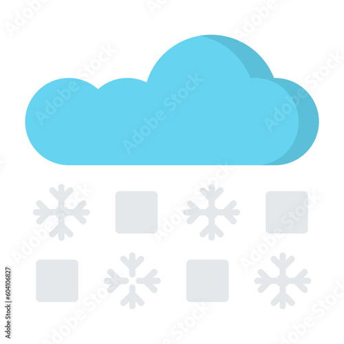 Freezing Rain Flat Icon