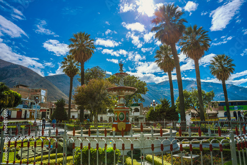 Church main square of Caráz Peru photo