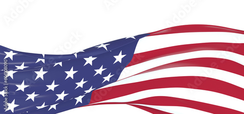 American flag on grey backg...