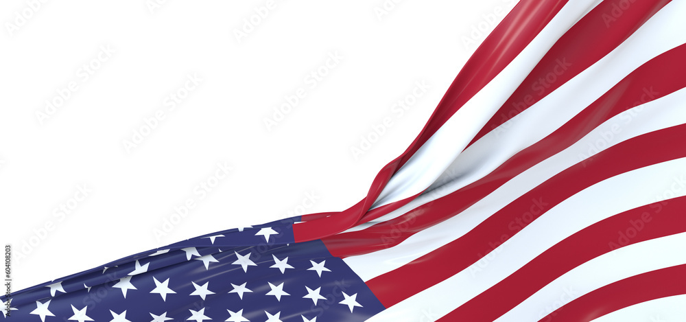 Obraz premium Virtual Heritage: Enchanting 3D USA Flag Preserves American Legacy
