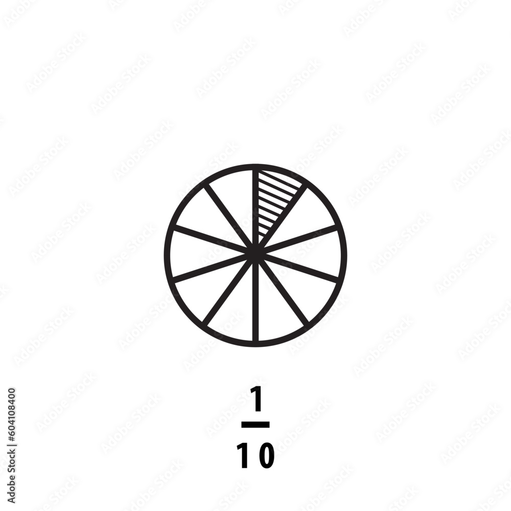 Fraction icon vector logo design template Fraction icon vector logo design template