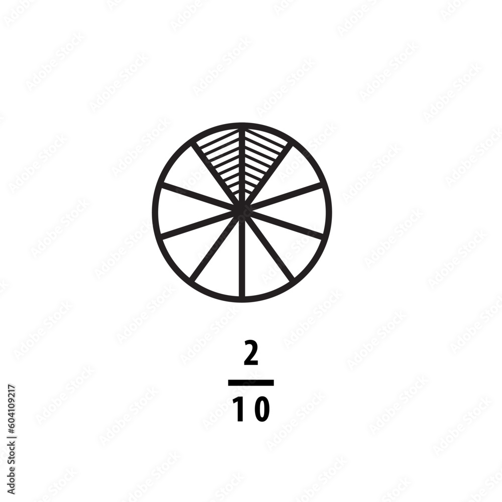 Fraction icon vector logo design template Fraction icon vector logo design template
