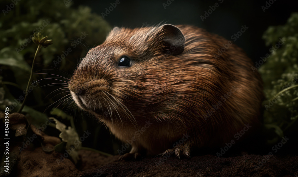 photo of lemming in its natural habitat. Generative AI photo of lemming in its natural habitat. Generative AI