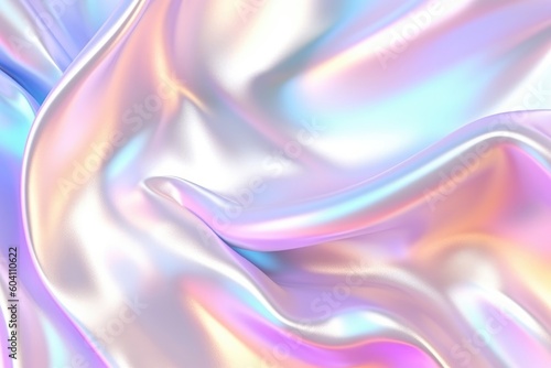 The background is iridescent and perfect for design. (Generative AI)
