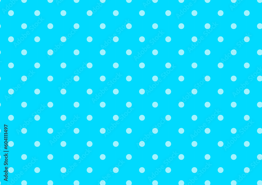 シンプルなドット柄のポップな背景イメージ（水色）