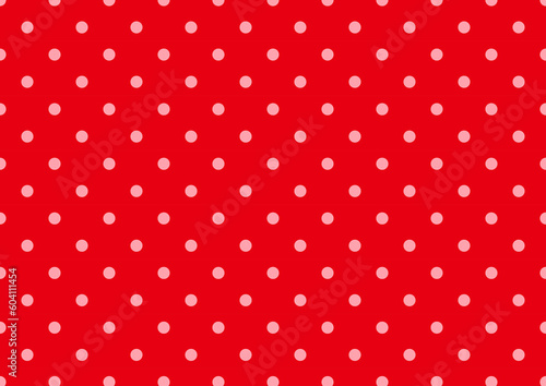 シンプルなドット柄のポップな背景イメージ（赤）