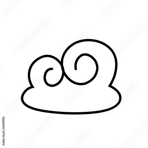 Abstract cloud, Chinese Cloud, Curl cloud, cloud decoration, cloud icon