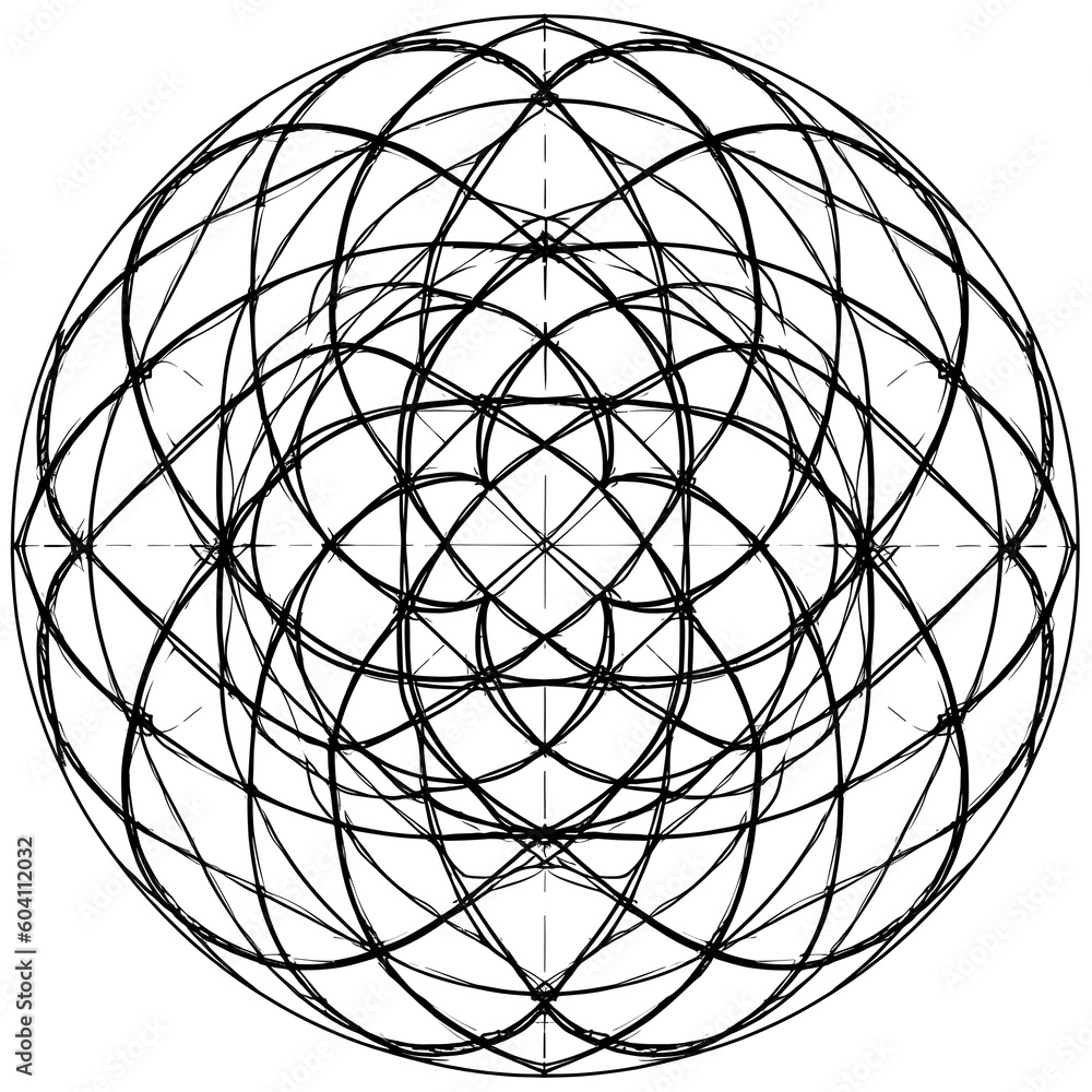 abstract geometric circle shape maths physics on a white background abstract geometric circle shape maths physics on a white background