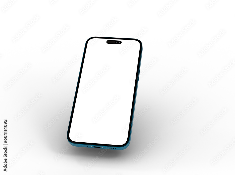 All-screen smartphone mockup isolated 3d All-screen smartphone mockup isolated 3d