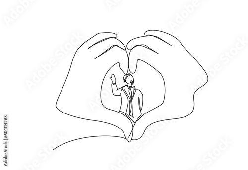 person human love heart symbol politics government speaker statesman line art