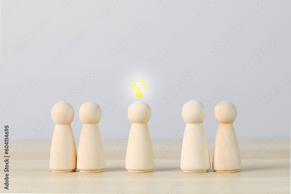 Thoughtful and innovative leaders light bulb icons and symbols Thoughtful and innovative leaders light bulb icons and symbols