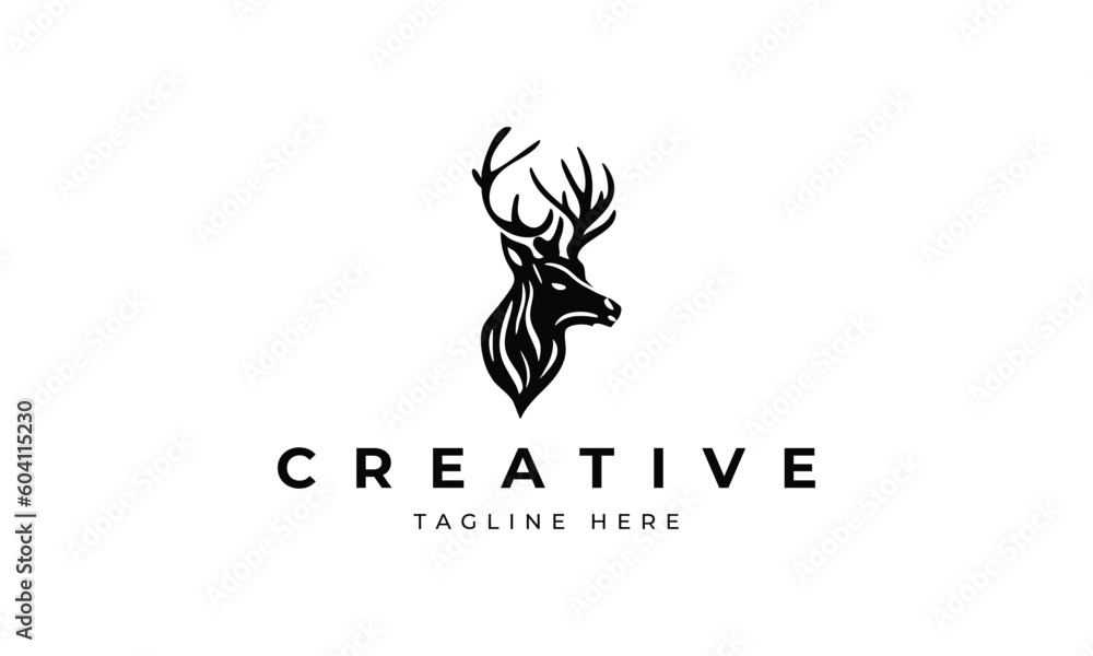 An appealing deer head logo design that embodies the grace and strength of a deer's head. This elegant design captures the natural beauty and power, perfect for various design purposes. An appealing deer head logo design that embodies the grace and strength of a deer's head. This elegant design captures the natural beauty and power, perfect for various design purposes.