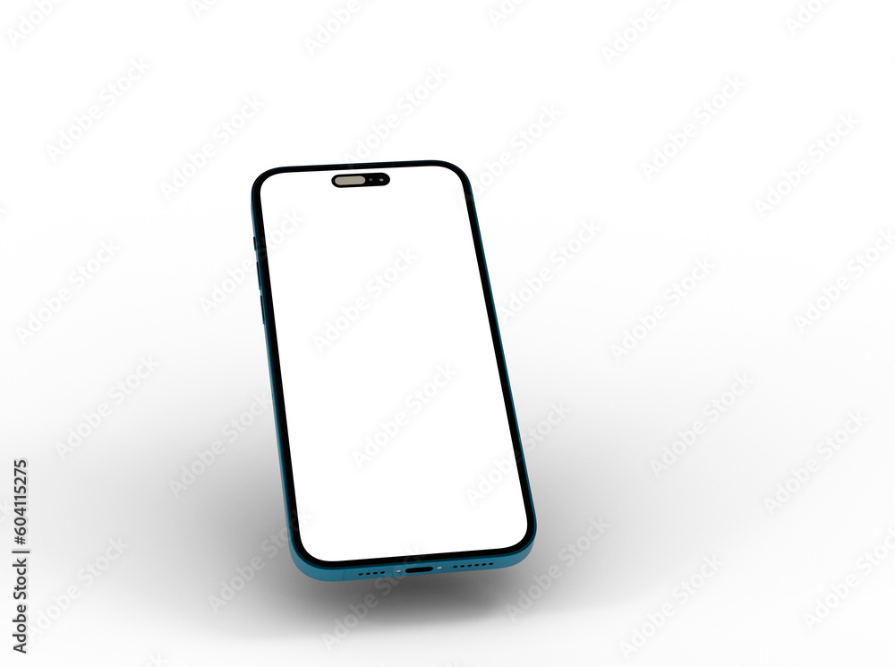 Mockup - All-screen smartphone mockup isolated 3d Mockup - All-screen smartphone mockup isolated 3d