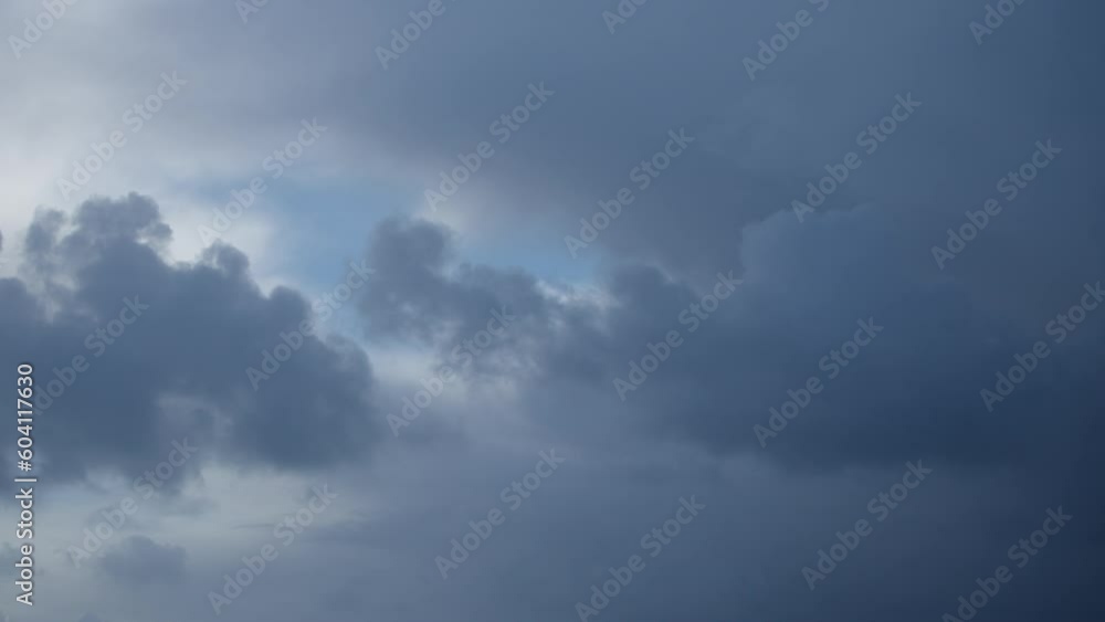 Blue sky with white Cirrocumulus clouds fluffy in summer for background. Copy space for text. Video timelapse. Blue sky with white Cirrocumulus clouds fluffy in summer for background. Copy space for text. Video timelapse.