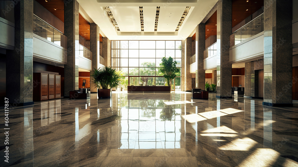 luxury hotel lobby and furniture. Generative Ai luxury hotel lobby and furniture. Generative Ai