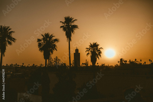Atardecer en Marrakech, Marruecos